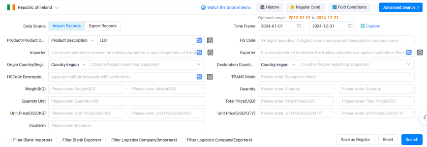 爱尔兰海关数据,海关数据,BG大游集团海关数据